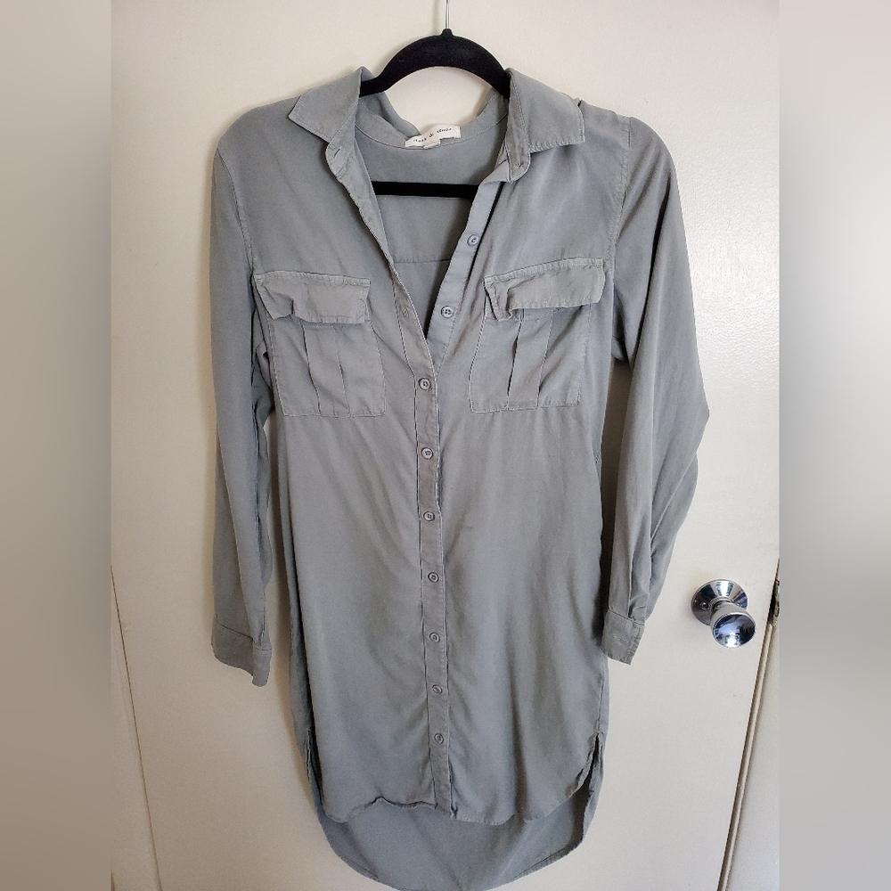 Cloth & Stone Button Down T-shirt Dress Anti-Wrinkle XS / S